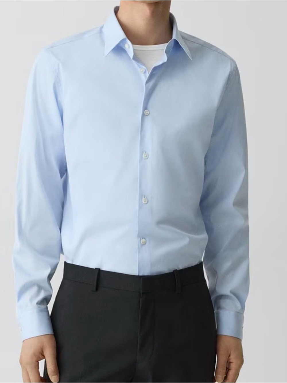 Theory Men's Sylvain “stretch” Shirt in Olympic Blue